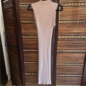 Zara old rose Ribbed Knit Top